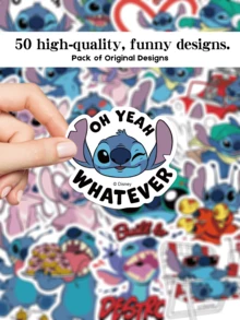 Disney Bộ 50 miếng dán Lilo & Stitch chính hãng, hình dán hoạt hình Stitch dễ thương dùng trang trí sổ lưu niệm, nhật ký và đồ trang trí DIY. - Lilo và Stitch - Xem 5