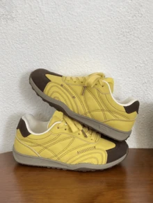 2026 New Spring Yellow German Trainer Shoes, Niche Design, Korean Version, Student, Versatile, Platform, Retro Yellow - Yellow - View 4