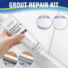 厨房浴室填缝剂，防水瓷砖勾缝密封剂，白色接缝填充剂，防水瓷砖裂缝修补剂，墙面污渍去除剂，适用于墙面和浴室 - 彩色 - 查看 2