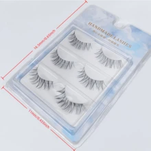 COS Full-Strip Cross-Layered Angelic Lashes – Synthetic Fiber, European-American Dramatic Style, 3 Pairs (Natural Everyday & Thai-Inspired Glam) - View 3