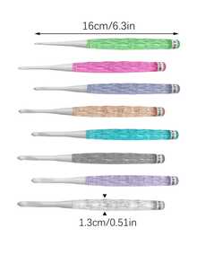 8pcs Highly Attractive Transparent Crystal Handle Crochet Hook Set, 2.5-6.0mm, Lightweight Comfortable Grip Design, Anti-Snag Crochet Tools, Suitable For Doll Making, Blanket, Clothing Knitting And Craft Enthusiasts - Crystal Shank Crochet Hook - View 5