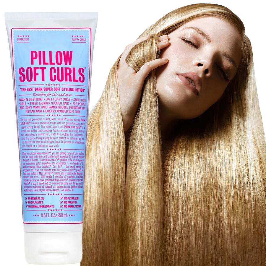 Pillow Soft Curls Unisex Lotion Curl Defining Hair Styling Lotion For Curly Hair, Strictly Curls - Long Lasting Moisturizing Lightweight Gel For Maximum Curl Definition, Bounce & Shine - Styling Product Reduces Frizz