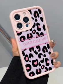 猎豹纹/豹纹单件装粉色豹纹个性化简约全包覆TPU防震手机壳，兼容 17、16、15、14、13、12、11 Pro Max、Air及系列，国际版，非国内版 - 彩色 - 查看 3