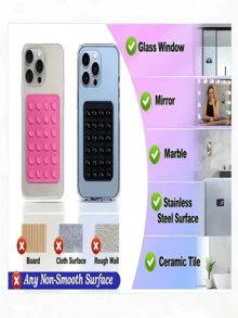Cốc hút silicon hai mặt đa năng, miếng hút siêu dính, đồ dùng tiệc tùng, thích hợp làm giá đỡ điện thoại, giá đỡ trên bảng điều khiển ô tô, kính cửa sổ, máy tính bảng, giá đỡ GPS, đồ dùng gia đình. - Nhiều màu - Xem 6
