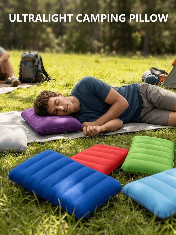 Quadratisches aufblasbares Reisekissen - Nackenstütze für Auto und Flugzeug, kann auch als Lendenkissen verwendet werden, geeignet für lange Flüge und Autofahrten, bequemes Flugzeugazubehör, elegantes Reisegepäck, strapazierfähiges aufblasbares Material