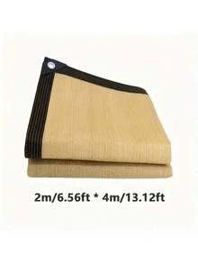 1 Multifunctional Outdoor Beige Sunshade Net, Thickened Sunshade Net, Courtyard Sunshade Net, With Edge Wrapping And Punching - Multicolor - View 6