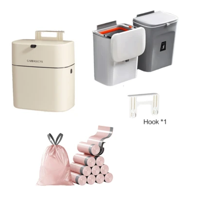 Wall-Mounted Bathroom Trash Can - Odor-Proof & Compact Waste Bin | Sturdy Plastic, Easy To Clean | Perfect For Small Spaces, Modern Bathroom Essentials | Ideal For Eid, Ramadan & Halloween Decor