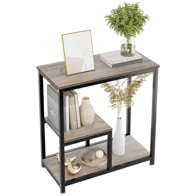 Estante Organizador 3 Niveles con Ruedas, Mueble Almacenamiento para Oficina, Soporte para Impresora y Computadora