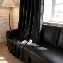 1 Roll, Solid Color Leather Peel And Stick Wallpaper, Black And White Texture, Waterproof And Oil-Resistant PVC Wallpaper, Kitchen Accessories, Easy To Remove And Stick, For Home Decor, Wallpaper Sticker, Art Wall, Wall Decor, Simple Renovation Style, Self-Adhesive - A-Black - View 5