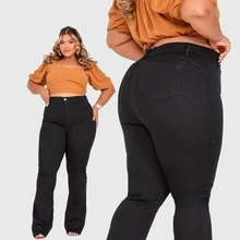 Women's Plus Size High-Waisted Shaping Jeans - Curve Premier Jeans - 黑色的 - 查看 1