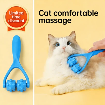 1pc Pet Cat Dog Massage Tool Interactive Toy, Blood Circulation Massage Roller Brush Bathing Massage Comb