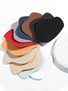 6 piezas Pegatinas para tacones Pegatinas antideslizantes para zapatillas Pegatinas de reparación subsidiadas Forro de malla Reparación de agujeros de desgaste Pegatinas autoadhesivas de reparación - Negro - Ver 4