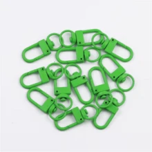 10/50pcs Multi-Color Iron Lobster Claw Clasp, Swivel Hanging Cord, Trigger Spring Hook, Keychain Ring, Connector Accessories - D-shaped Keychain - View 6