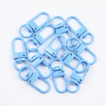 10/50pcs Multi-Color Iron Lobster Claw Clasp, Swivel Hanging Cord, Trigger Spring Hook, Keychain Ring, Connector Accessories - D-shaped Keychain - View 7