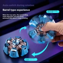 1pc 2026 New Arrival Transformable Finger Spinner Fidget Toy, Cool Mechanical Armor Design, Competitive Stress Relief Gadget, DIY Finger Gyro, Perfect Gift For Birthday, Holiday, And Any Occasion - Multicolor - View 7