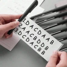 6/10/24pcs Set Pen With Built-In Tissue, Memo Pen, Smooth Writing, Back To School Essential - Black - View 2