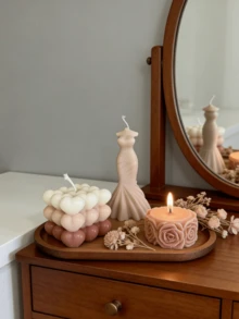 1pc Heart-Shaped Silicone Candle Mold, DIY Plaster Aromatherapy Mold For Valentine's Day, Mother's Day, Graduation Season - A - View 4