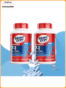 7-In-1 Glucosamine Chondroitin Joint Health Supplement | Calcium & B Vitamin Joint Wellness Formula | Daily Joint Support Capsules | 120 Pills (2 Bottles) - MEN (2 Bottles) - 查看 1