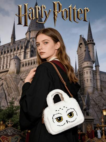  Túi xách Harry Potter cho bé gái, túi đeo chéo Hedwig bằng vải nhung, dung tích lớn, có khóa kéo, thích hợp cho đi làm, đi chơi, dự tiệc, biểu diễn, Halloween, Giáng sinh, quà tặng cho thiếu nữ, học sinh và quý cô.