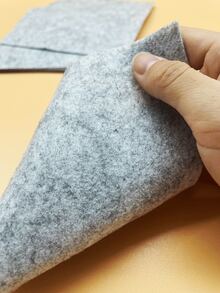 20pcs Pre-Cut Light Gray Felt Fabric, 13*13cm Square Size, Trimmed Edges With No Fraying, Solid Light Gray Matte Fabric, No Cutting Required, Suitable For Various Small DIY Handmade Projects, Felt Dolls, Brooches, Keychain Pendants - Felt Cloth - View 6