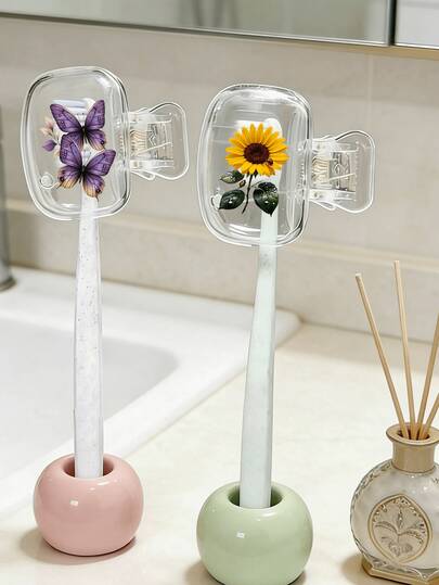 2PCS Cherry Design Portable Toothbrush Cover, Cute Cherry Pattern With Transparent White And Transparent Red,Travel Toothbrush Storage Box, Portable Toothbrush Head Protection Clip, Toothbrush Storage Clip,Toothbrush Protective Cover, Protects Toothbrush Head, Portable Design For Easy Carrying, Dustproof Toothbrush Head Cover For Travel,The Best Gift For Lovers, Friends, Family, Teachers, Travel Enthusiasts,Must-Have For Home,Dorm