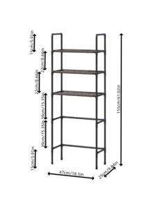 Kệ đựng đồ 3 tầng cho phòng tắm kèm thanh treo khăn và 3 móc treo, màu đen/trắng, chịu lực tốt, thích hợp để sắp xếp đồ đạc trong phòng tắm/phòng vệ sinh. - Nhiều màu - Xem 12