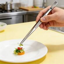 A Set Of 2pcs Lengthened Stainless Steel Tweezers-Multi-Purpose Tea Art Cr Tweezers, Aquatic Plants Landscape Tools Succulent Tweezers - C-Silver - View 6