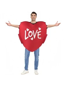 Heart-Shaped Graphic Reversible Couple's Jumpsuit, Romantic Gift For Valentine's Day, Anniversary Candlelight Dinner - Style4 - View 5