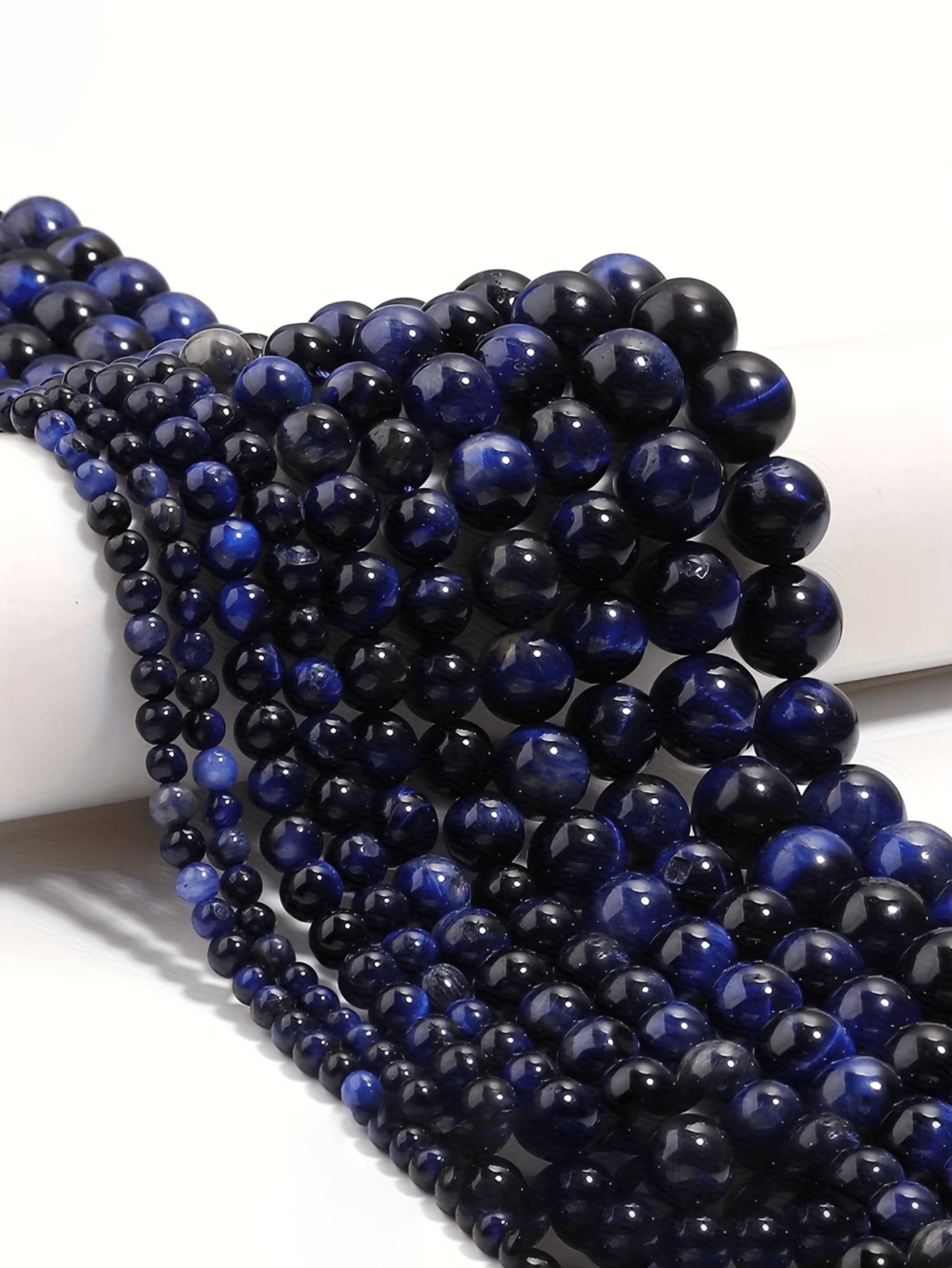 1 Strand Natural Stone Lapis Lazuli Tiger Beads Energy Healing Crystal Round Loose Stone Beads For Jewelry Making, Diy Bracelets Necklaces 4 6 8 10mm - Lapis Lazuli Tiger Eye - View 1
