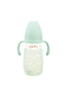 1pc Baby Glass Bottle With Handle, Silicone Protective Cover, 360° Gravity Ball Straw. High Borosilicate Glass, Heat-Resistant Anti-Drop, Infant & Toddler Training Cup - Multicolor - View 5