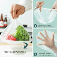 500pcs Food Preservation Lids, Suitable For Any Plate With A Diameter Of 40 Centimeters, Can Be Used For Fruits And Other Items. They Have Waterproof And Sealing Functions, Are Not Prone To Dripping Or Leaking, Are Sturdy And Durable, And Have High Visibility. - Transparent - View 3