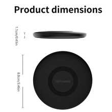 15W 超薄快速无线充电器 - 轻巧圆形桌面旅行及家庭/办公充电站，便携式无线充电器，兼容 16/15/14/13/12/11/Pro/Max/Mini/XR/XS/X/8 和安卓手机，简约设计，高效充电，结构坚固 - 彩色 - 查看 3
