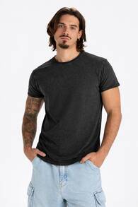 Roly 2-Pack Short-Sleeve Washed-Effect T-Shirts (48-Hour Delivery) - Various Sizes - Black And Red - 100% Combed Cotton, Crew Neck, Double Stitching, Inner Gusset, Denim Effect - Ideal For Everyday Wear, Casual Looks, Informal Style, Basic And Comfortable T-Shirts, Versatile Design - Black and Red Wash - View 3