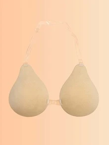 1/2 Pairs Halter Neck Invisible Lift Bra, Invisible Adhesive Bra, Invisible Transparent Shoulder Strap Adhesive Bra, Breast Petals For Women's Underwear And Backless Dresses. - Multicolor - View 15