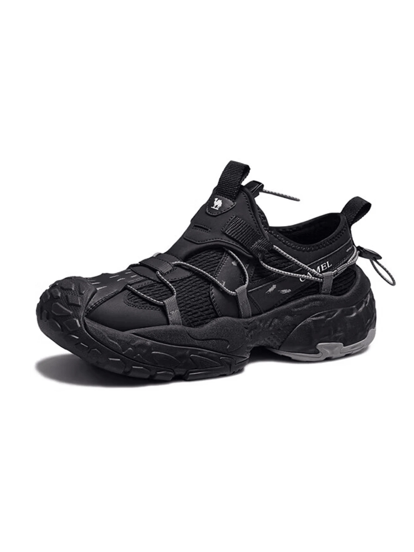 CAMEL CROWN Spring Retro Thick-Soled Height-Increasing Breathable Outdoor Sports Casual Shoes - Black - View 1