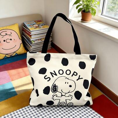 SNOOPY 1 Túi vải bố dùng cho trường học, du lịch, đựng đồ hàng ngày, quà tặng sinh nhật, ngày lễ.
