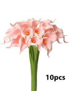 13.4" Artificial White Silk Calla Lily Flowers, Suitable For Mother's Day, Easter, Home, Kitchen, And Weddings - White - View 21