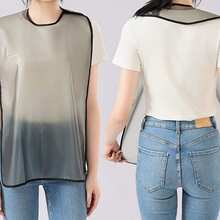 Waterproof Transparent Adult Bib - Black Edged Oil & Stain Resistant Dining Bib, Sleeveless Waterproof Adult Bib, Durable Washable Adult Apron Protects Clothing From Stains, Made Of Lightweight Waterproof PVC Material, Easy To Wipe Clean, Suitable For Elderly, Disabled And Adults - View 2