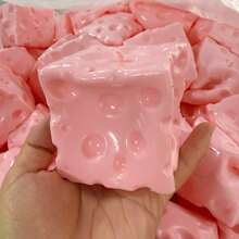 1pc Cheese Block Slow Rebound Stress Relief Toy: Cute Swiss Cheese Shaped Slow Rebound Toy, Soft And Slowly Rising, Suitable For Children And Adults, Great For Desktop Play And Anxiety Relief. - NNL29 - View 3