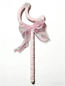 New DIY Handmade Plush Cat Teaser Wand, Mixed Color Magic Heart & Moon Cat Interactive Toy - Multicolor - View 5