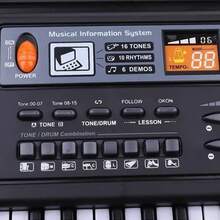 CASALIVA Piano Digital Eléctrico de 61 Teclas,  Juguete Musical Multifunción con Piano Simulado, Fuente de Alimentación, Bluetooth, para Principiantes en Casa/Escenario, Negro - Negro - Ver 4