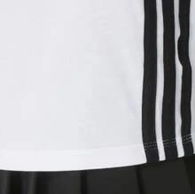 adidas ESSENTIALS3-Stripes 圓領短袖 T卹 女款 白色 - 黑與白 - 查看 6