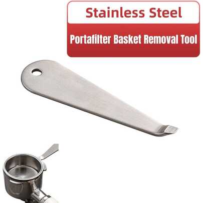 Ferramenta de Remoção de Cesta do Portafiltro, Acessório de Máquina de Café Expresso, Ferramenta de Desmontagem de Xícara de Pó de Café em Aço Inoxidável
