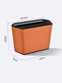 Caja de almacenamiento para puerta de coche multifuncional - Papelera de coche de cuero PU con diseño de clip, gran capacidad para almacenar basura y paraguas - A - Ver 6