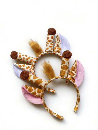 1件新款可爱化妆头箍，派对头部装饰道具，拍照道具，化装舞会，舞台表演，角色扮演，鹿耳造型发饰