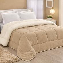 Sherpa Comforter, Blanket, And Comforter, Queen Size, Thick, Various Colors - Beige - View 3