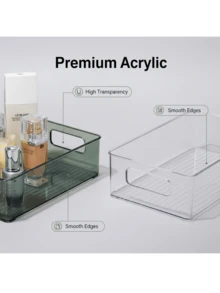 Hộp đựng đồ trong suốt, hộp đựng đồ ăn nhẹ để bàn, hộp đựng các vật dụng nhỏ linh tinh, hộp nhựa acrylic, hộp đựng đồ hình chữ nhật để bàn. - Xem 5