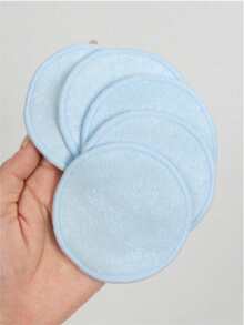 5/10/20片装可重复使用卸妆棉，温和亲肤，快速卸妆，适合所有肤质 - 淺藍色 - 查看 2