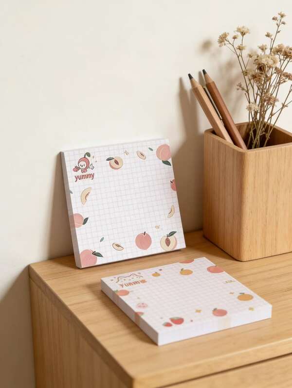 Cartoon Creative Convenience Stickers Cute Fruit Series Memo Stickers Signature Notebook Student Memo Notes Memo Stickers