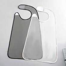 Waterproof Transparent Adult Bib - Black Edged Oil & Stain Resistant Dining Bib, Sleeveless Waterproof Adult Bib, Durable Washable Adult Apron Protects Clothing From Stains, Made Of Lightweight Waterproof PVC Material, Easy To Wipe Clean, Suitable For Elderly, Disabled And Adults - View 3